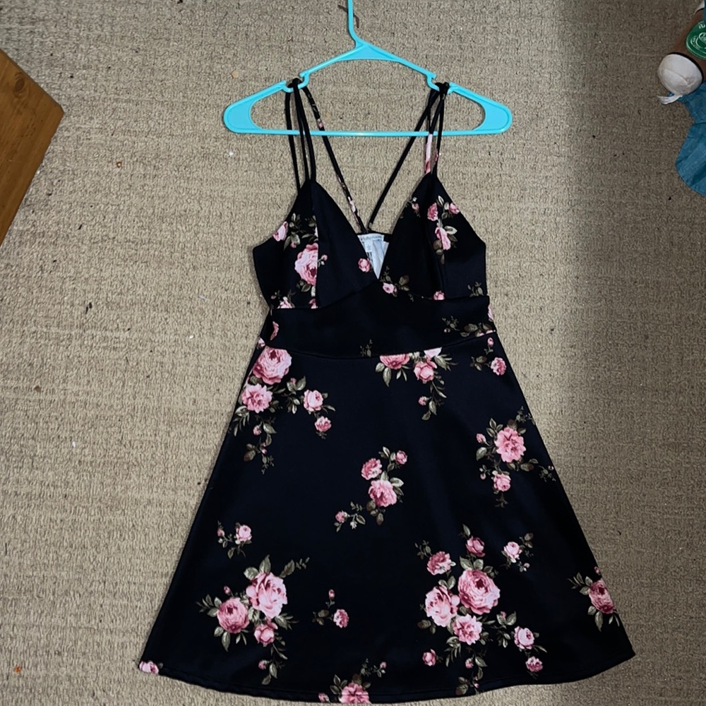 Perfect little black straps summer dress